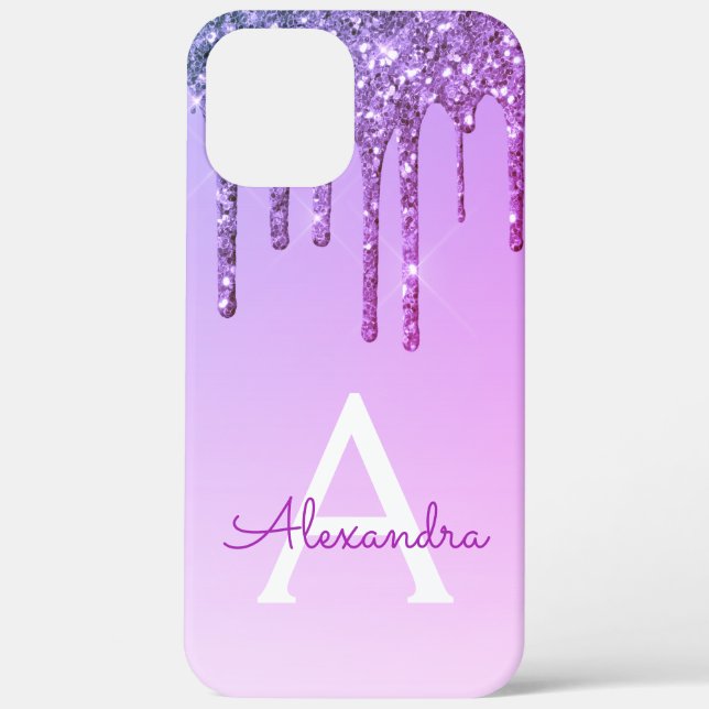 Coques Case-Mate iPhone Monogramme de Parties scintillant à étincelles de  (Verso)