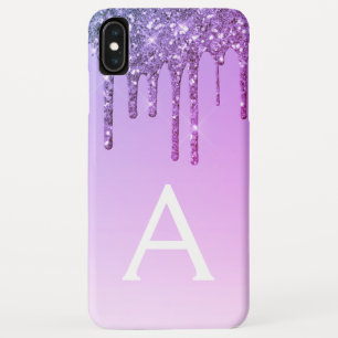 Case-Mate iPhone Case Monogramme de Parties scintillant de luxe Purple B