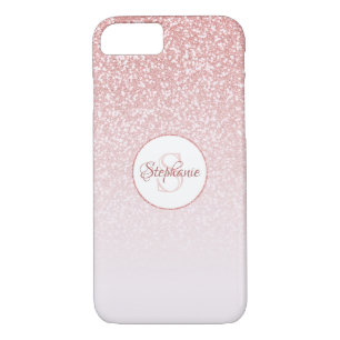 Case-Mate iPhone Case Monogramme de Parties scintillant d'or Rose