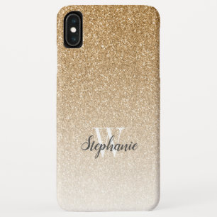 Case-Mate iPhone Case Monogramme de Parties scintillant moderne Gold Omb