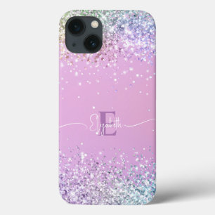 Case-Mate iPhone Case Monogramme de Parties scintillant moderne violet