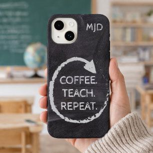 Coque Case-Mate iPhone Monogramme de phrase de tableau noir 