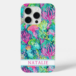 Coque Case-Mate iPhone Monogramme de récif corallien coloré