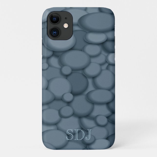 Coques Case-Mate iPhone Monogramme de rocher Blue River (Dos)