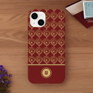 Coque Case-Mate iPhone Monogramme de rouille et d'or Boho Motif