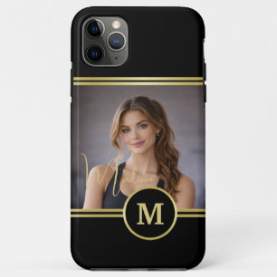 Case-Mate iPhone Case Monogramme de signature or élégant avec photo