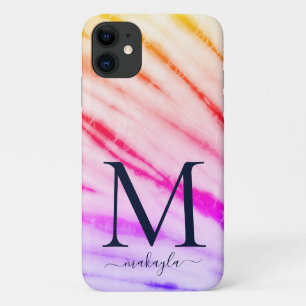 Case-Mate iPhone Case Monogramme de teinture arc-en-ciel 