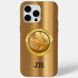 Coque Case-Mate iPhone Monogramme de thème Classé Gold Bar