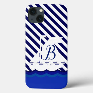 Case-Mate iPhone Case Monogramme de voilier moderne personnalisé