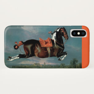 Coque iPhone X Monogramme d'élevage du Cheval Piebald "Cehero"