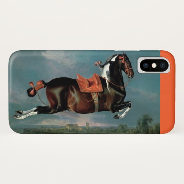 Coques Case-Mate iPhone Monogramme d'élevage du Cheval Piebald "Cehero" (Dos (Horizontal))