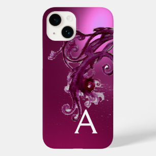 COQUE Case-Mate iPhone MONOGRAMME DES BERÉES ROSES ET DES ÉPAULES FLORALE
