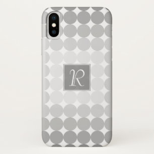 Etui iPhone Case-Mate Monogramme des cercles gris modernes