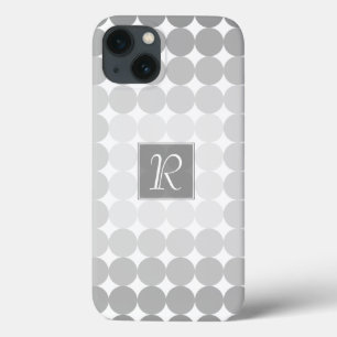 Coque Case-Mate iPhone Monogramme des cercles gris modernes