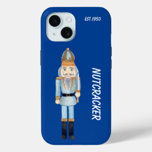Coque Case-Mate iPhone Monogramme dessin animé tendance noisette bleu mar