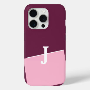 Coque Case-Mate iPhone Monogramme Deux Couleurs Berry & Blush