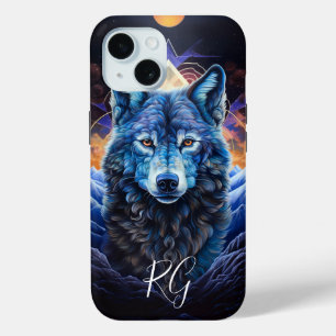 Coque Case-Mate iPhone Monogramme d'Imaginaire Visionnaire de loup mystiq