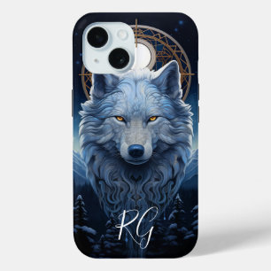 Coque Case-Mate iPhone Monogramme d'Imaginaire Visionnaire de loup mystiq