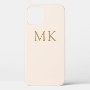 Case-Mate iPhone Case Monogramme d'or rose pâle