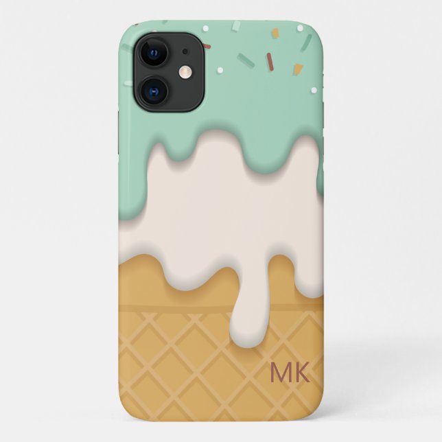 Coques Case-Mate iPhone Monogramme Doux Séché Glacé Cream Girly (Dos)