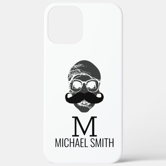 Coques Case-Mate iPhone Monogramme drôle de moustache (Verso)