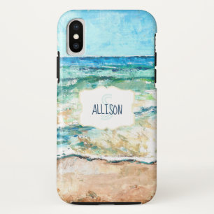 Case-Mate iPhone Case Monogramme du littoral de l'eau de plage