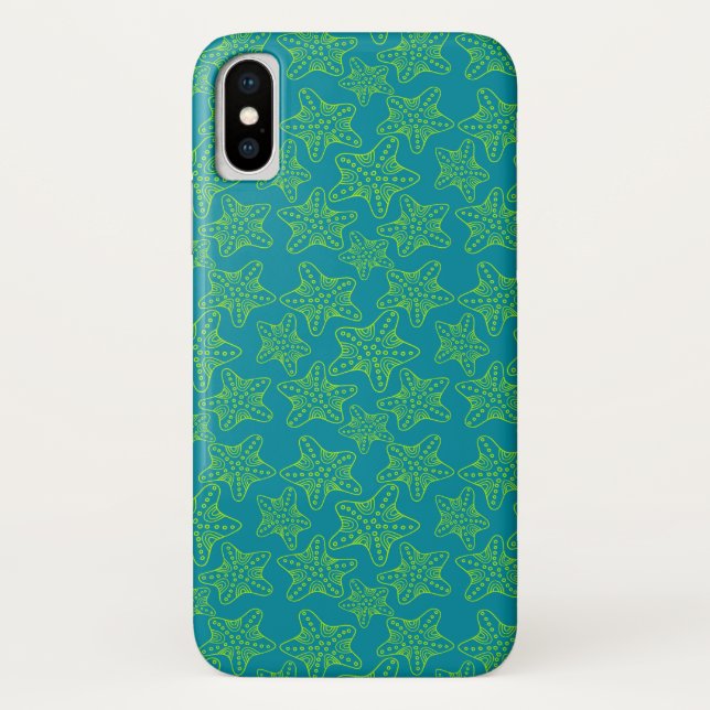 Coques Case-Mate iPhone Monogramme du motif | de foule d'étoiles de mer (Dos)