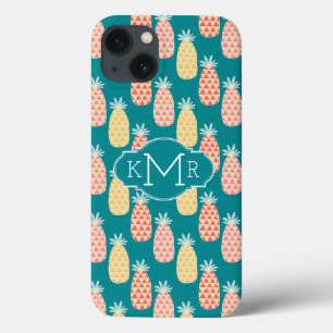 Coque Case-Mate iPhone Monogramme du motif   de griffonnage d'ananas