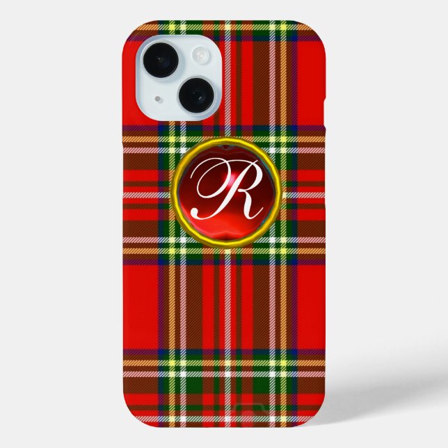 COQUES Case-Mate iPhone MONOGRAMME ÉCOSSAIS DU TARTAN ET DE LA ROUGE EN PI (Verso)