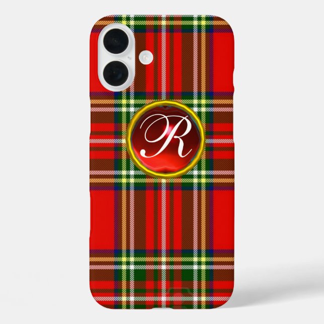 COQUES Case-Mate iPhone MONOGRAMME ÉCOSSAIS DU TARTAN ET DE LA ROUGE EN PI (Verso)