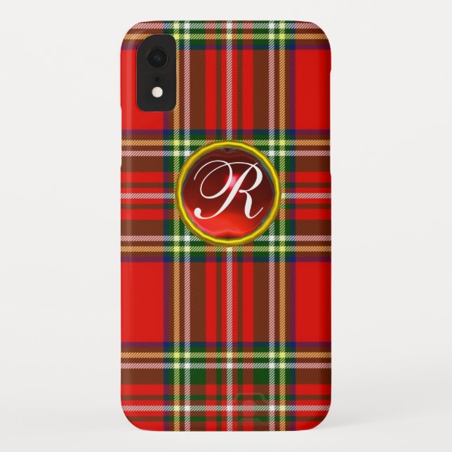 COQUES Case-Mate iPhone MONOGRAMME ÉCOSSAIS DU TARTAN ET DE LA ROUGE EN PI (Dos)