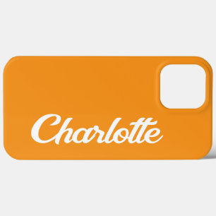 Case-Mate iPhone Case Monogramme élégant classique personnalisé orange