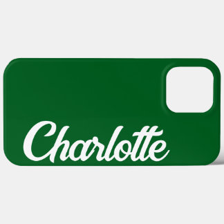 Case-Mate iPhone Case Monogramme Élégant Classique Personnalisé Vert Fon