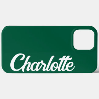 Case-Mate iPhone Case Monogramme Élégant Classique Personnalisé Vert Fon