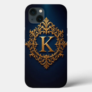 Case-Mate iPhone Case Monogramme élégant de la lettre K en or