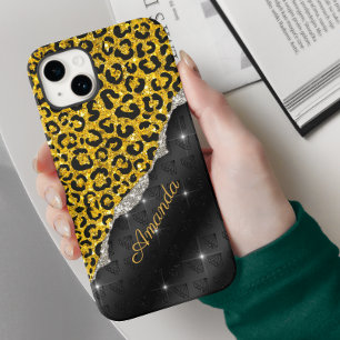 Coque Case-Mate iPhone Monogramme élégant en faux parties scintillant pos