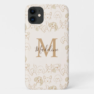 Case-Mate iPhone Case Monogramme élégant Motif de chien pop neutre migno