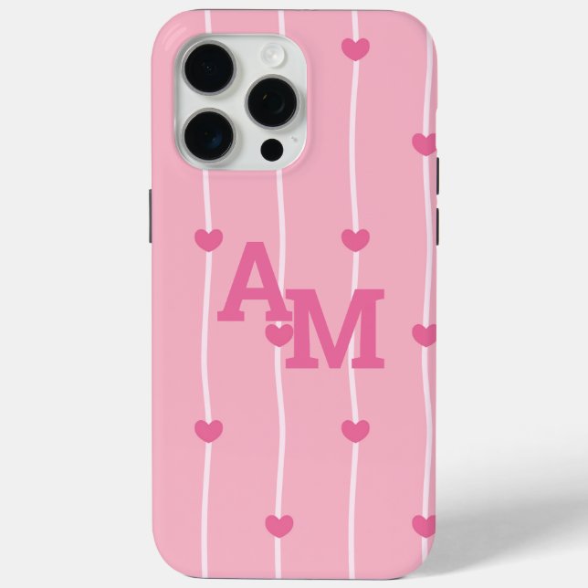 Coques Case-Mate iPhone Monogramme Élégant Personnalisé (Verso)