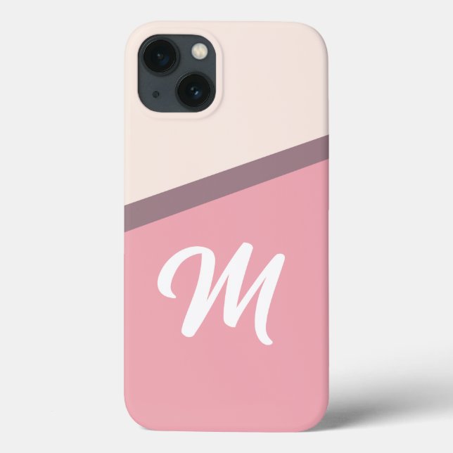 Coques Case-Mate iPhone Monogramme & Élégant Rose 2 conception (Verso)