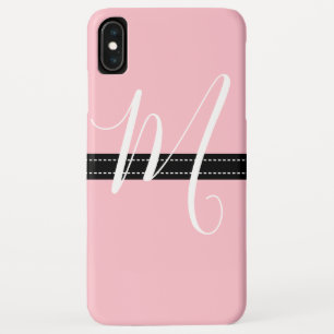 Case-Mate iPhone Case Monogramme Elegant rose couleur solide