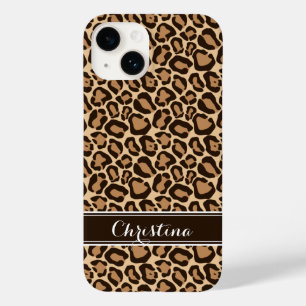 Coques Pour iPhone Monogramme Empreinte de léopard Brown