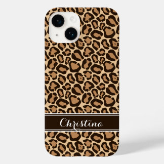 Coques Pour iPhone Monogramme Empreinte de léopard Brown
