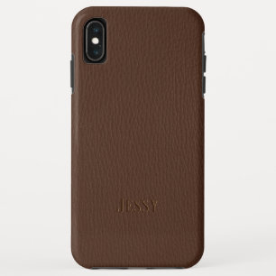 Case-Mate iPhone Case monogramme en cuir Brown