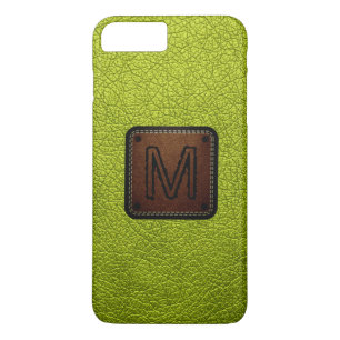 Coque Case-Mate Pour iPhone Monogramme en cuir vert acide