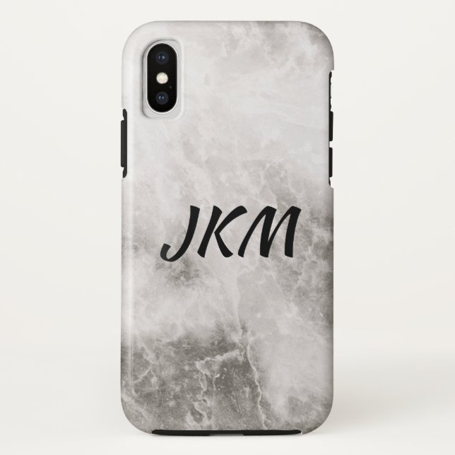Coques Case-Mate iPhone monogramme en marbre (Dos)