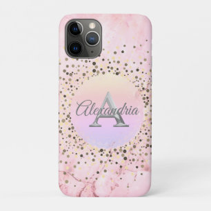 Case-Mate iPhone Case Monogramme en marbre rose