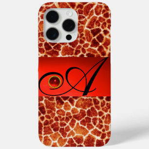 COQUE Case-Mate iPhone MONOGRAMME EN PIERRE DE GIRAFFE,