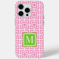 Monogramme en treillis carré Prépa – Rose & Citron