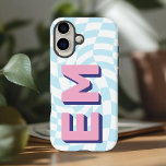 Coque Pour iPhone 16 Monogramme esthétique du tableau de contrôle rétro<br><div class="desc">Améliorez votre iPhone 16 Pro Max avec ce coque audacieux et personnalisé doté d'un motif à damier tendance. Avec l’option d’ajouter deux initiales - votre prénom et votre nom de famille - il est conçu pour donner à votre appareil une touche personnelle tout en faisant une déclaration de style fort....</div>