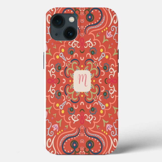 Coques Case-Mate iPhone Monogramme et coloré (Verso)